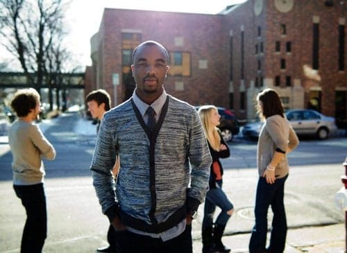 staff standing outside of school