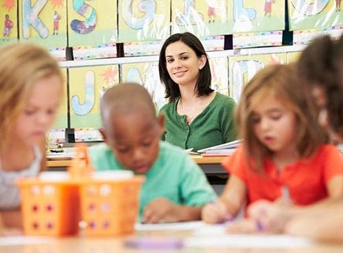 Teacher Observing Students